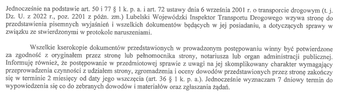 Wezwanie do złożenia wyjaśnień